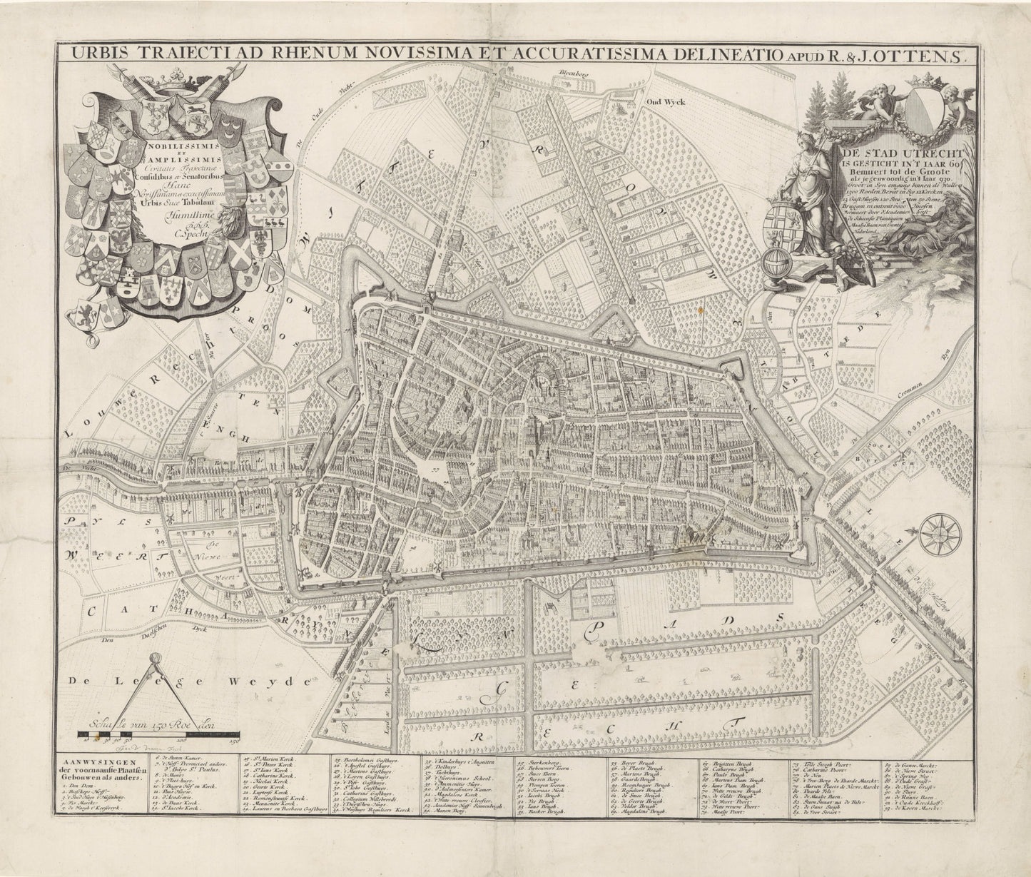 Plattegrond van Utrecht, 1695