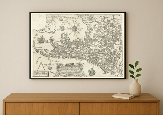 Kaart van Holland en Utrecht, 1589