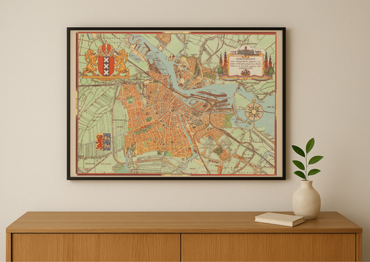 Kaart van Amsterdam, 1940