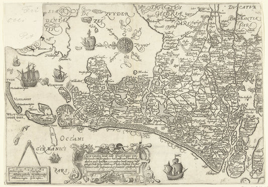 Kaart van Holland en Utrecht, 1589