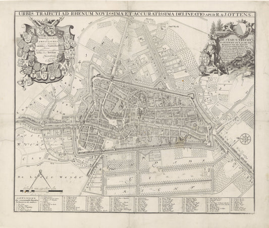 Plattegrond van Utrecht, 1695
