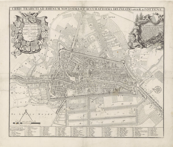 Plattegrond van Utrecht, 1695